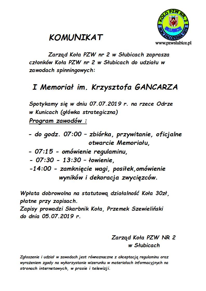 I Memoriał Gancarza4807